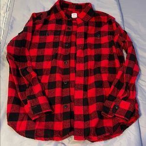 Boys Gap Buffalo plaid flannel size L